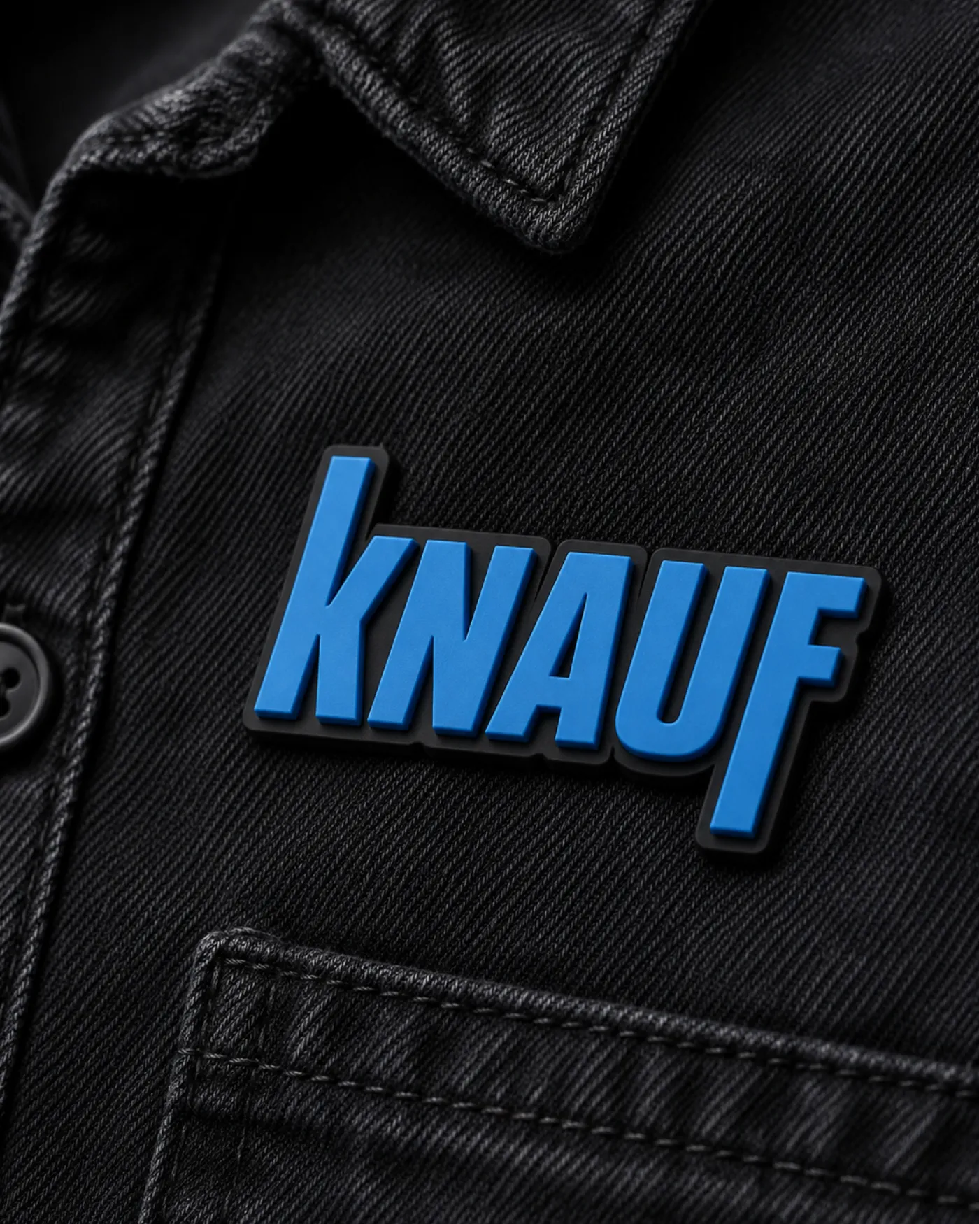 Logo „KNAUF” auf der Jacke