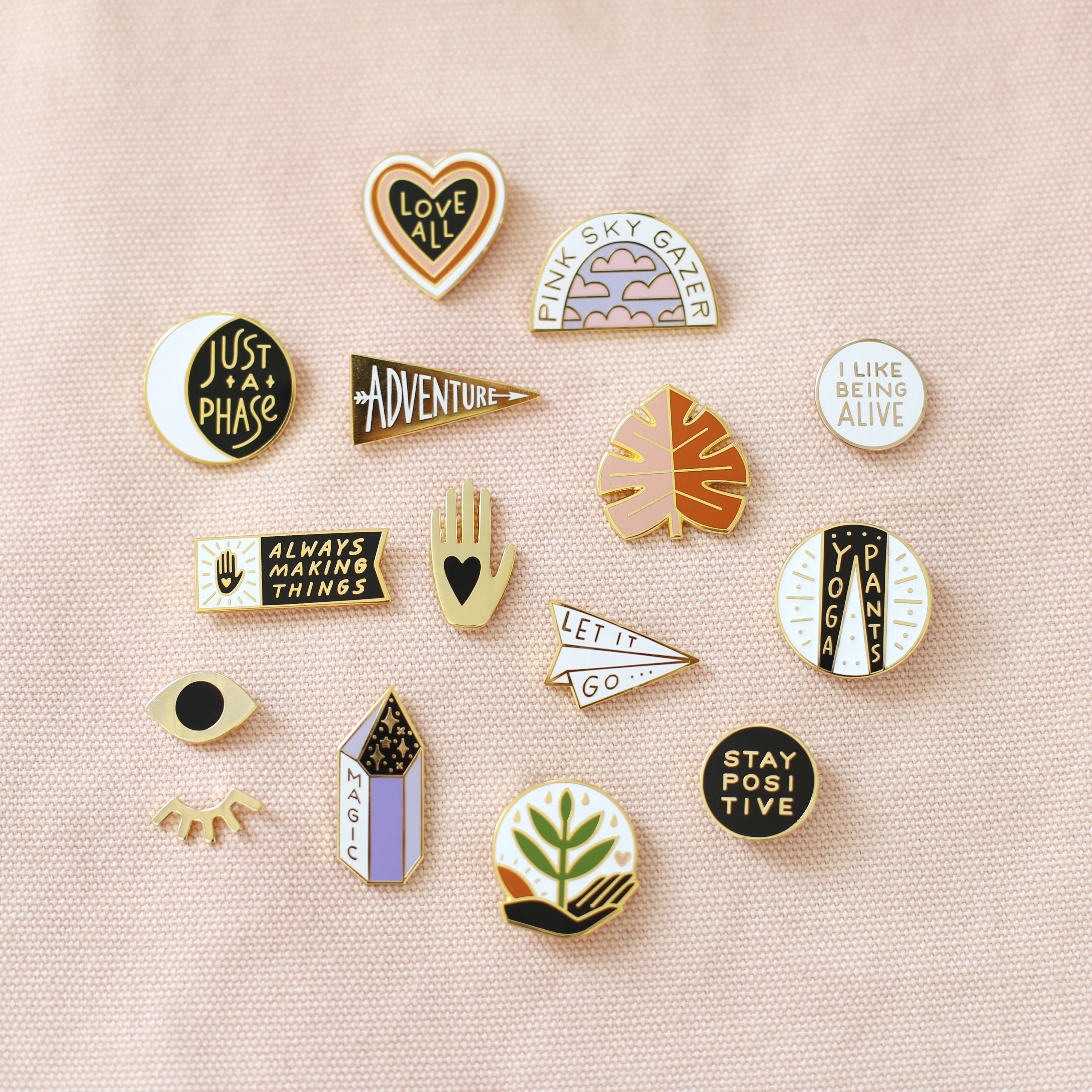 Custom enamel pins collection